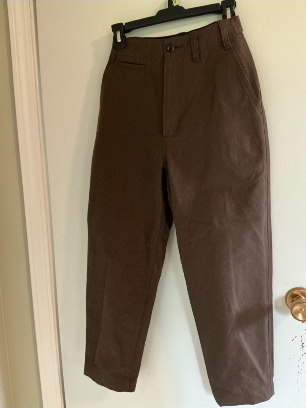 MHL Margaret Howell Brown cropped Chino size 0 wool/cotton blend